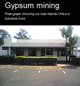 Gypsum mining  in africa, especially in Kenya.